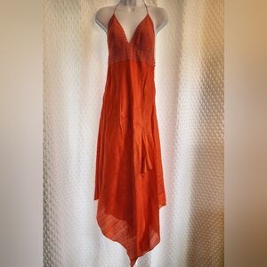 Ralph Lauren Silk Halter Dress Maxi